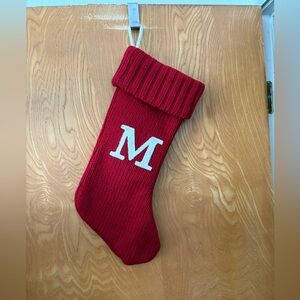 🎁 Wondershop Red Knit Christmas Stocking with the letter ‘M’